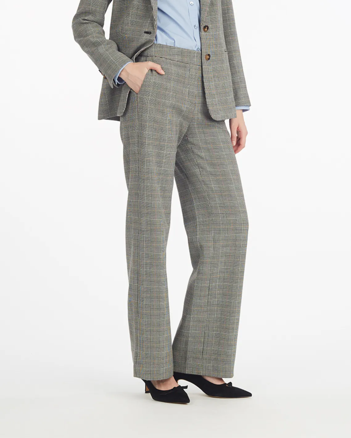 Flare Pants in Glen Plaid sold by Draper James