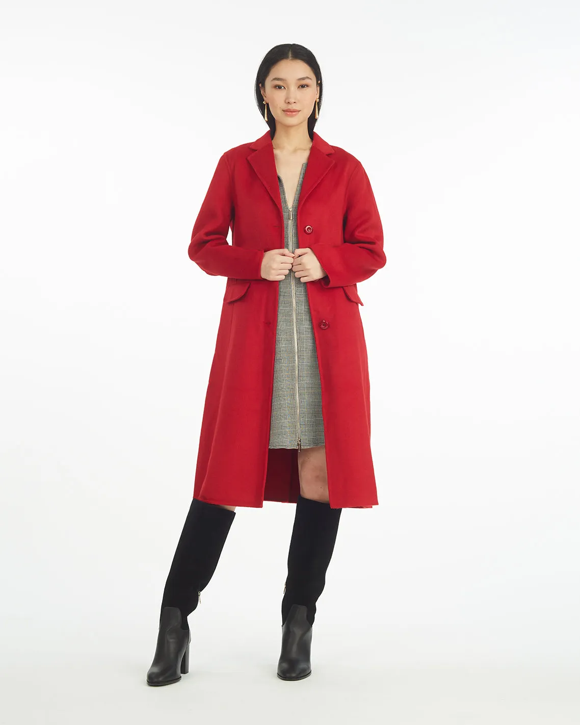 Woods Coat in Red sold by Draper James