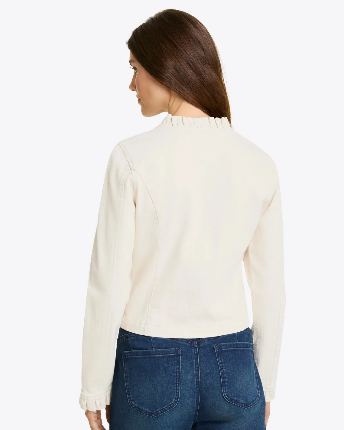 Ruffle Denim Jacket sold by Draper James product image thumbnail 2