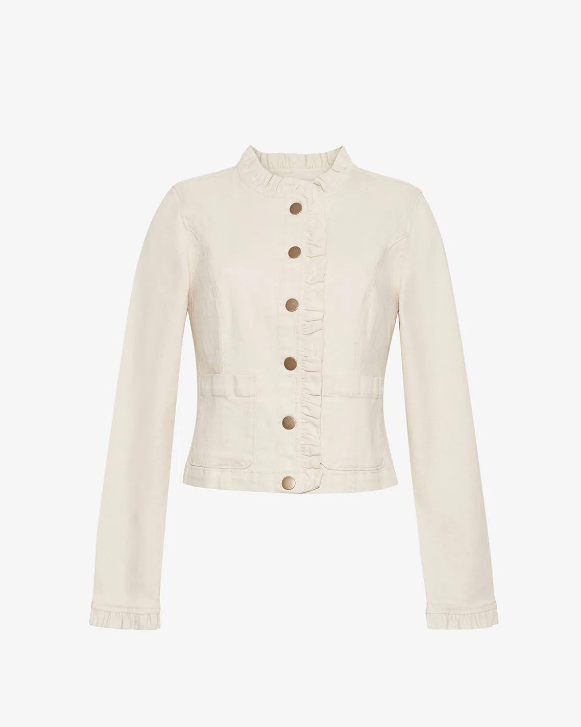 Ruffle Denim Jacket sold by Draper James product image thumbnail 3