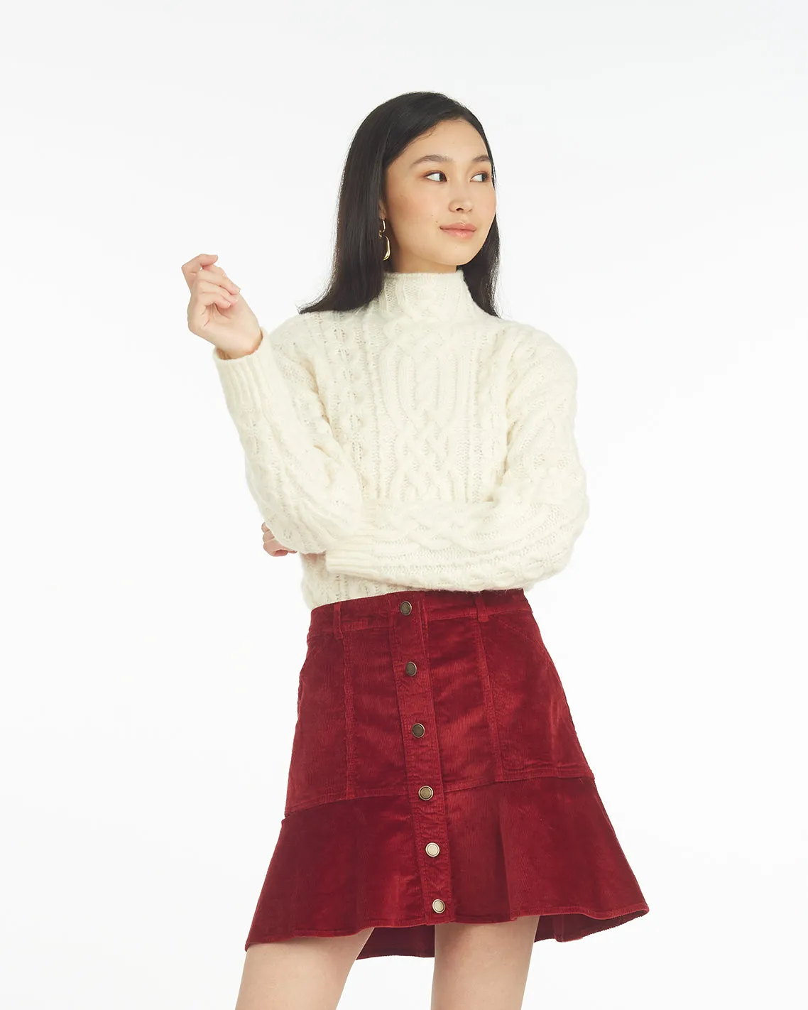 Oversized Cable Funnel Neck sold by Draper James