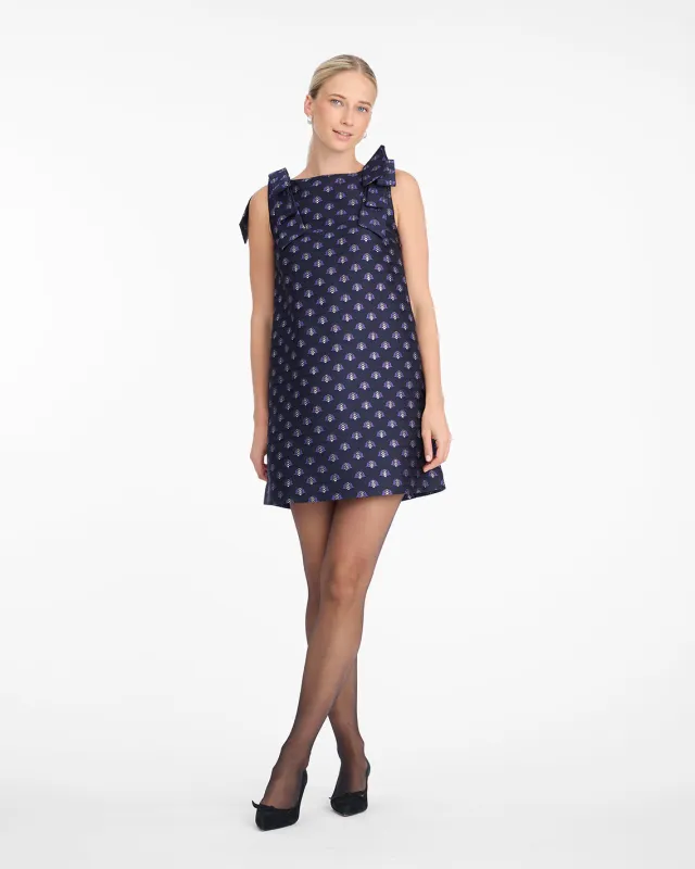 Sleeveless Dress in Fan Floral Jacquard sold by Draper James