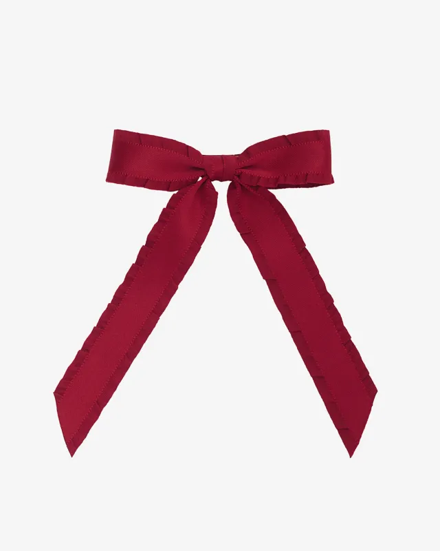 Ruffle Edge Bow Barette sold by Draper James