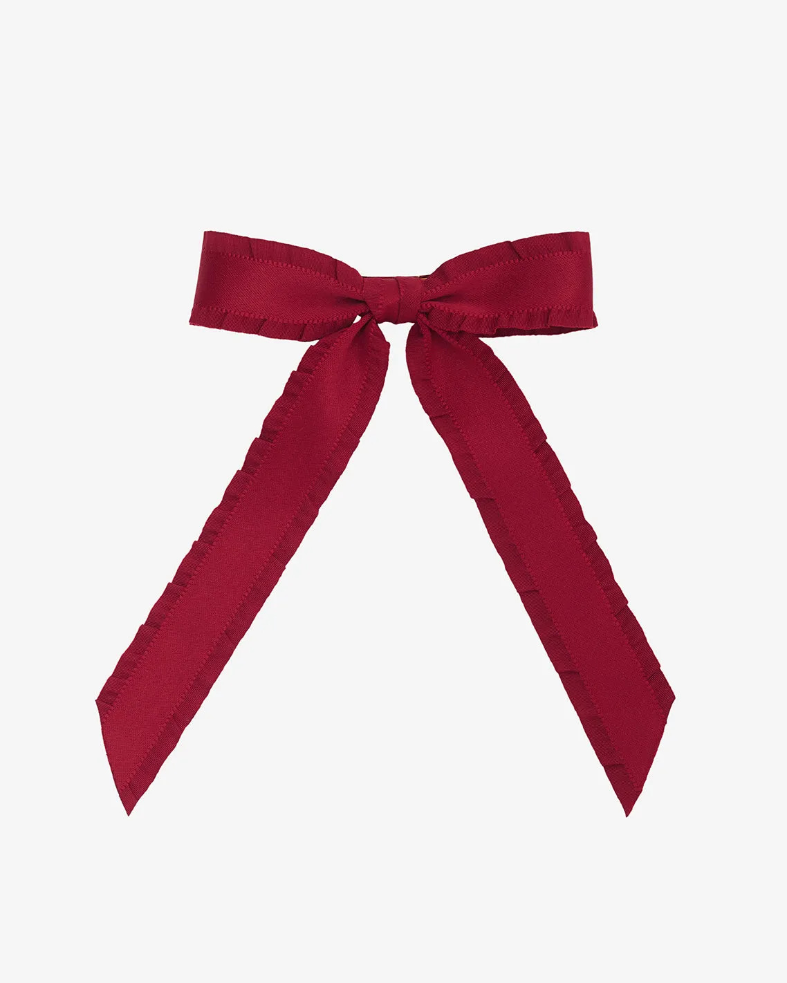 Ruffle Edge Bow Barette sold by Draper James