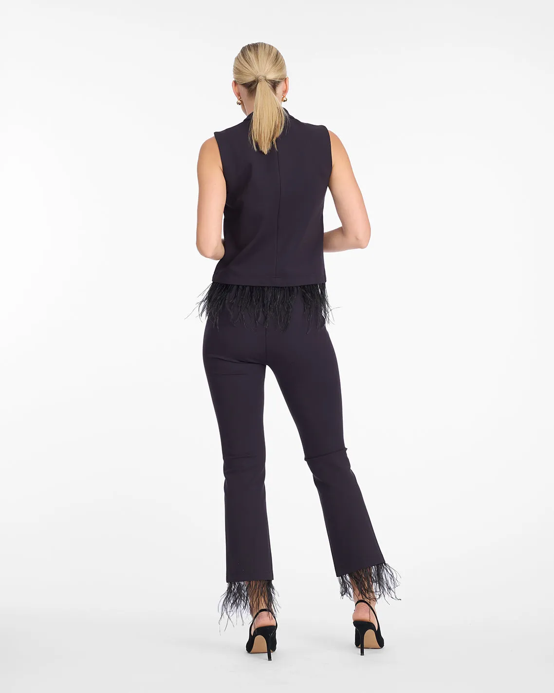 Sleeveless Top with Feather Trim sold by Draper James product image thumbnail 3