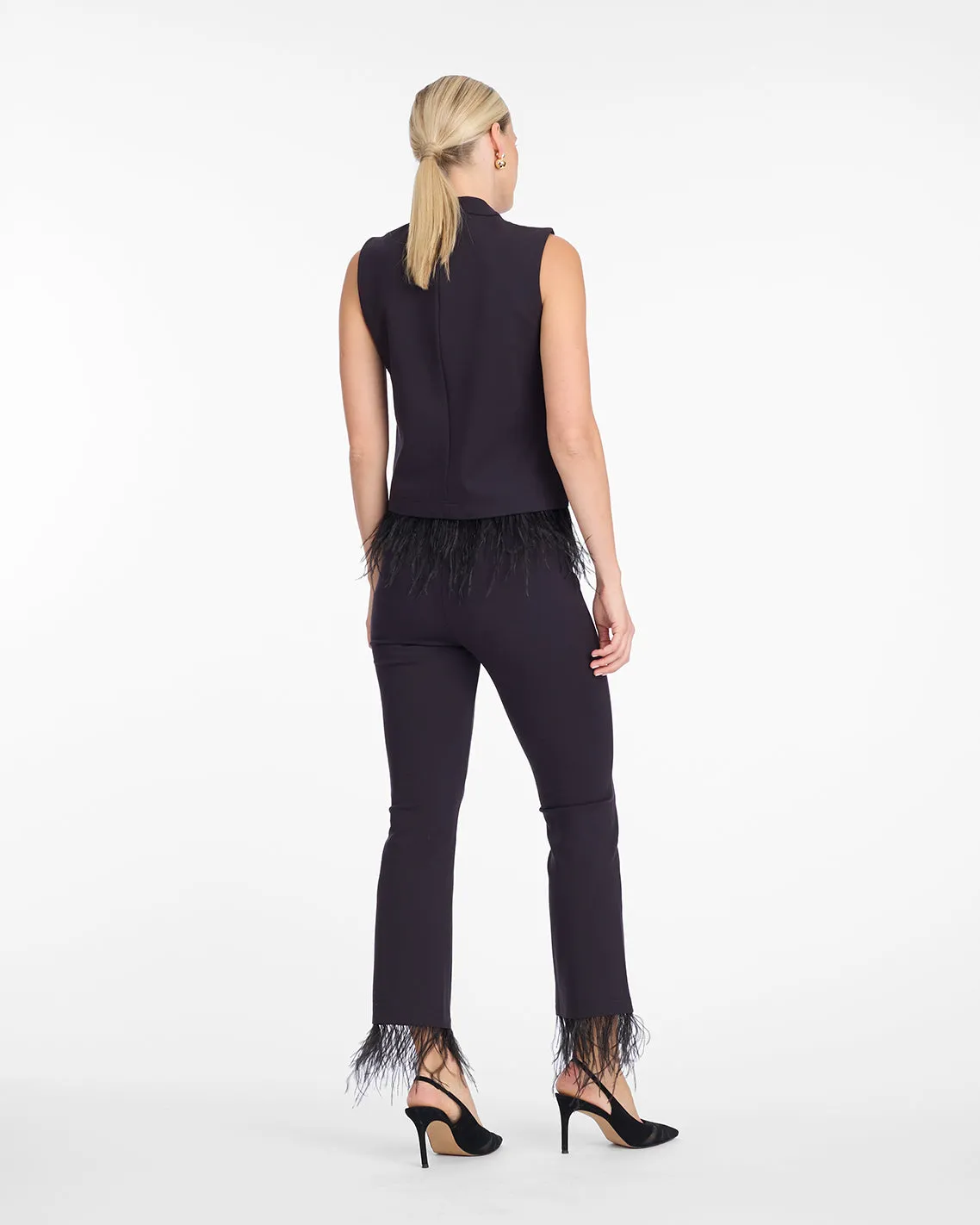 Sleeveless Top with Feather Trim sold by Draper James product image thumbnail 2