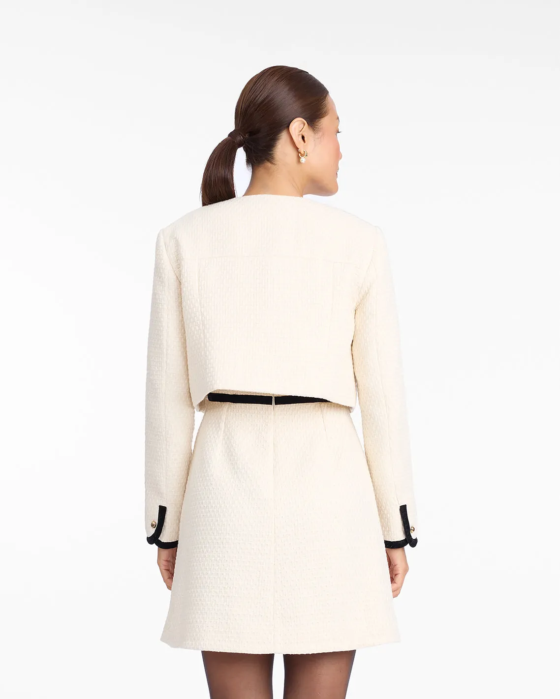 Tweed Jacket in Vanilla sold by Draper James product image thumbnail 3