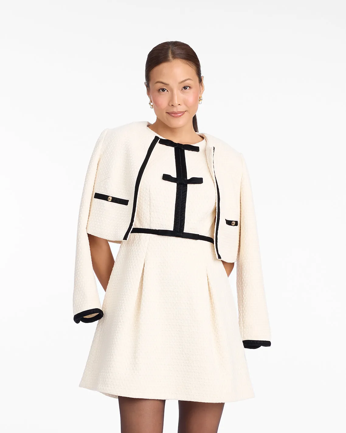 Tweed Jacket in Vanilla sold by Draper James product image thumbnail 2