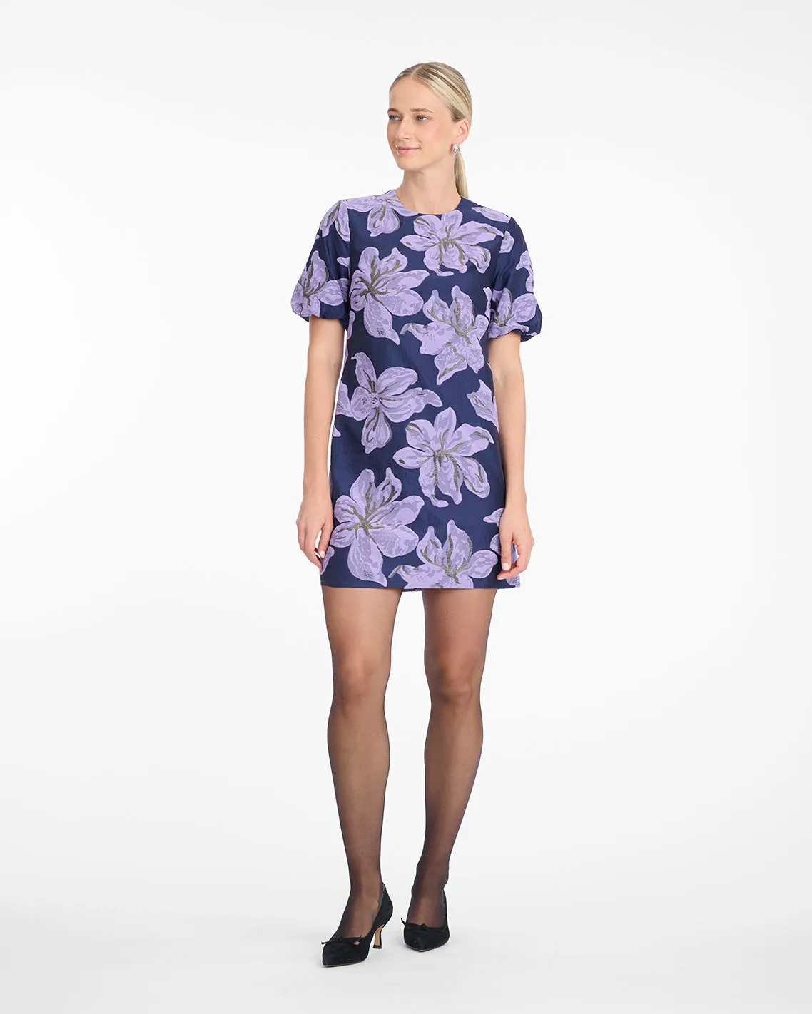 Lucinda Puff Sleeve Dress in Jacquard sold by Draper James product image thumbnail 2