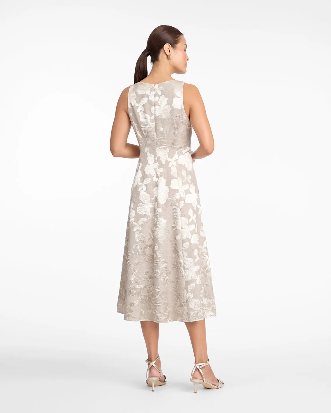 Delia Midi Dress in Jacquard sold by Draper James product image thumbnail 3