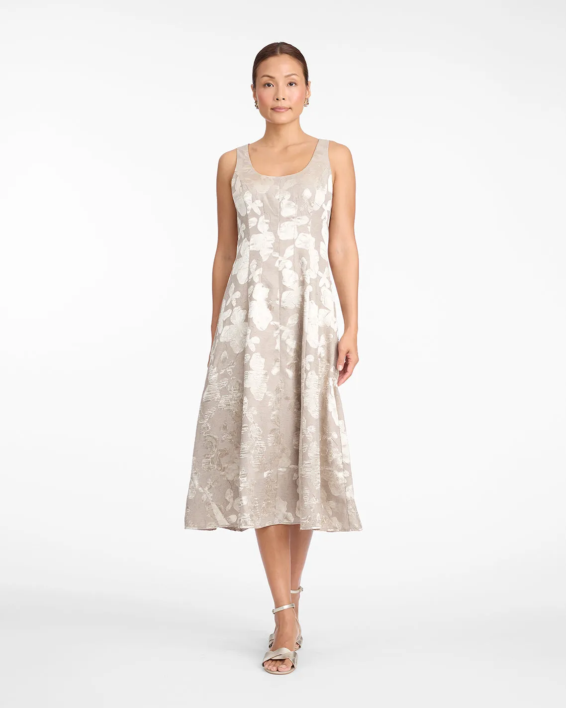Delia Midi Dress in Jacquard sold by Draper James