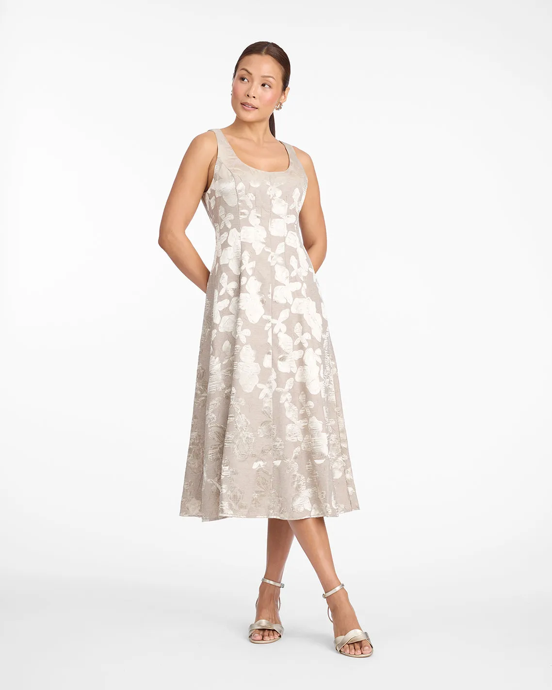 Delia Midi Dress in Jacquard sold by Draper James product image thumbnail 2