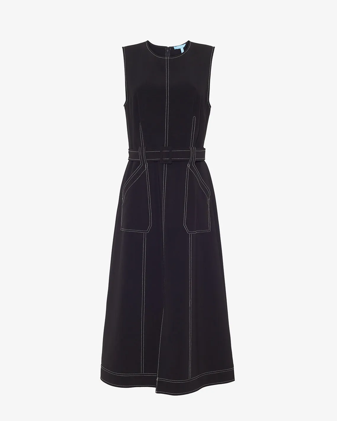 Juno Sleeveless Utility Dress in Belle Meade Black sold by Draper James product image thumbnail 3