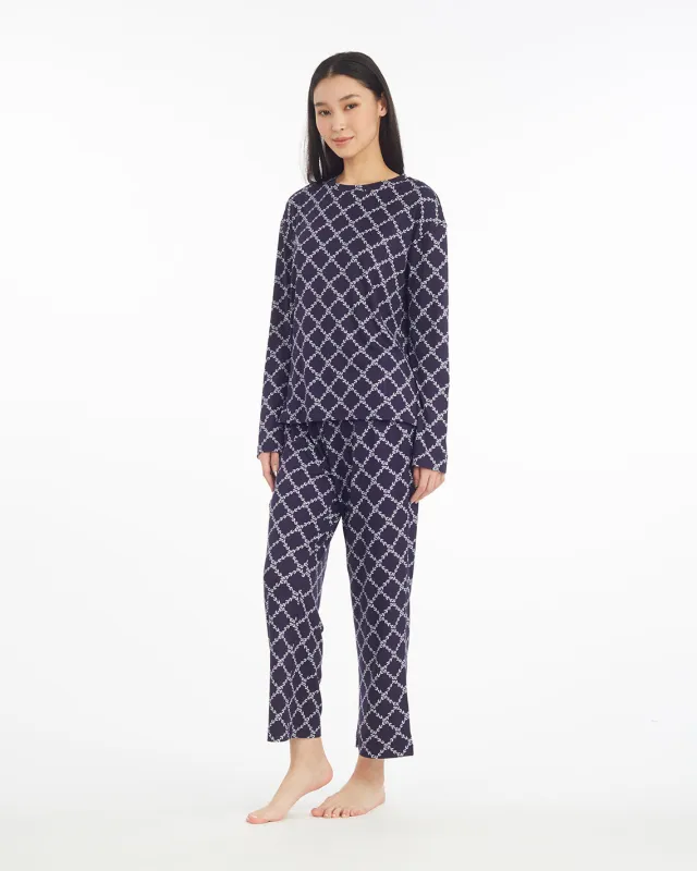 Amelia Pajama Set in Vine Lattice sold by Draper James