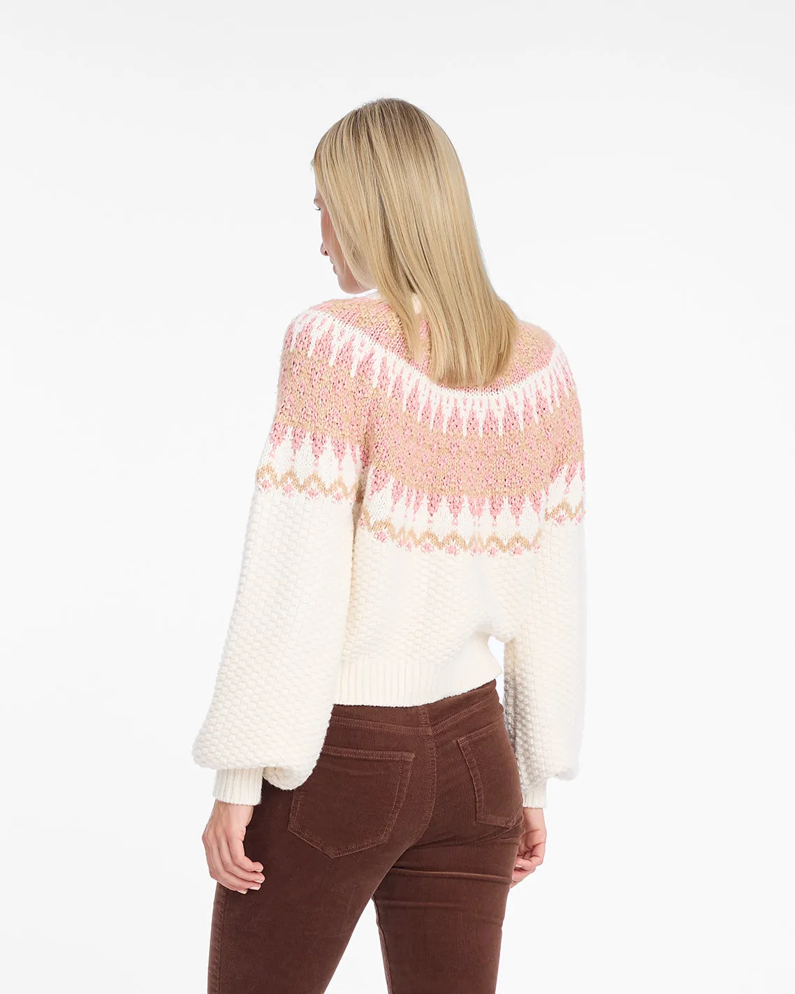 Fairisle Sweater in Magnolia White Multi sold by Draper James product image thumbnail 4