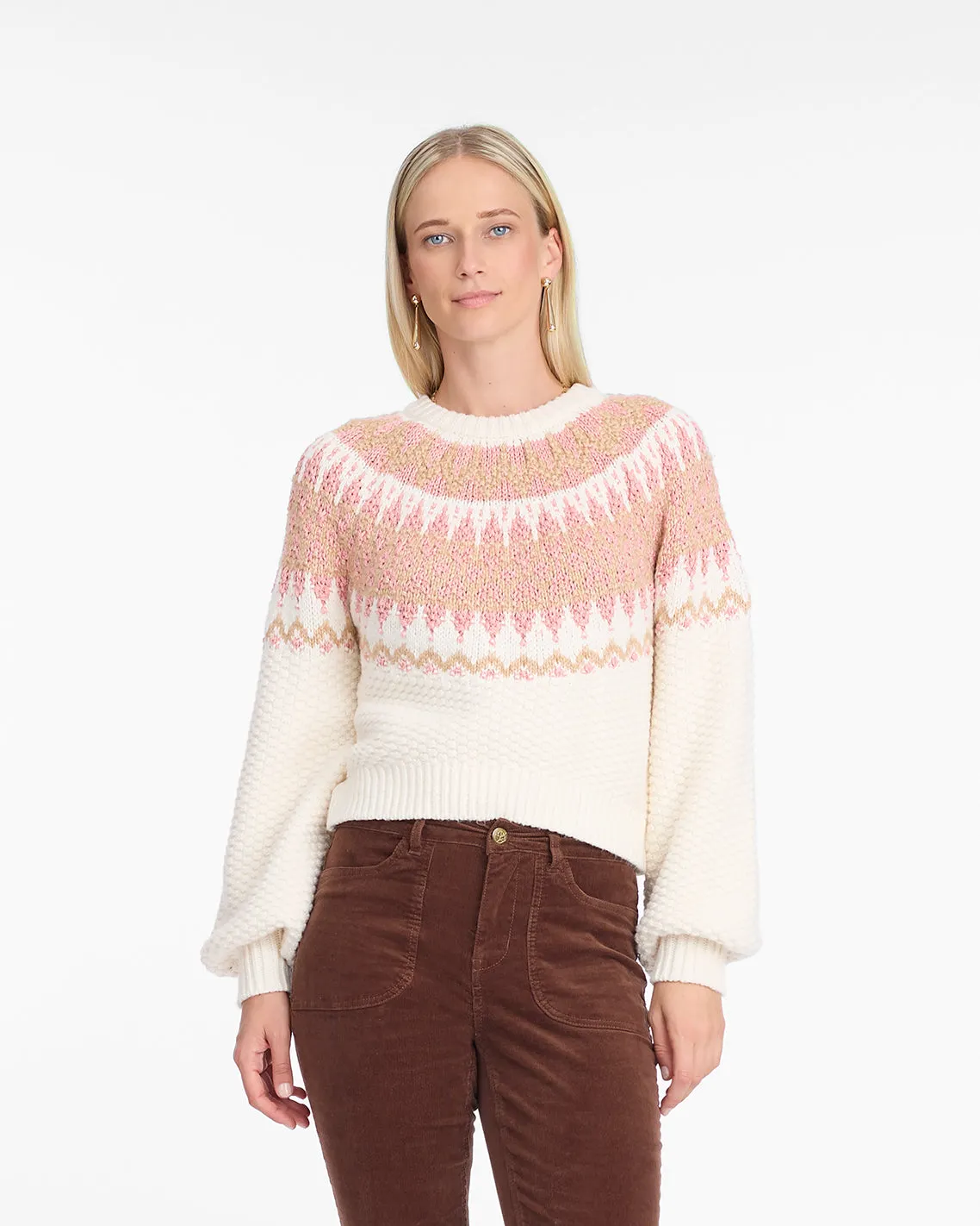 Fairisle Sweater in Magnolia White Multi sold by Draper James product image thumbnail 2