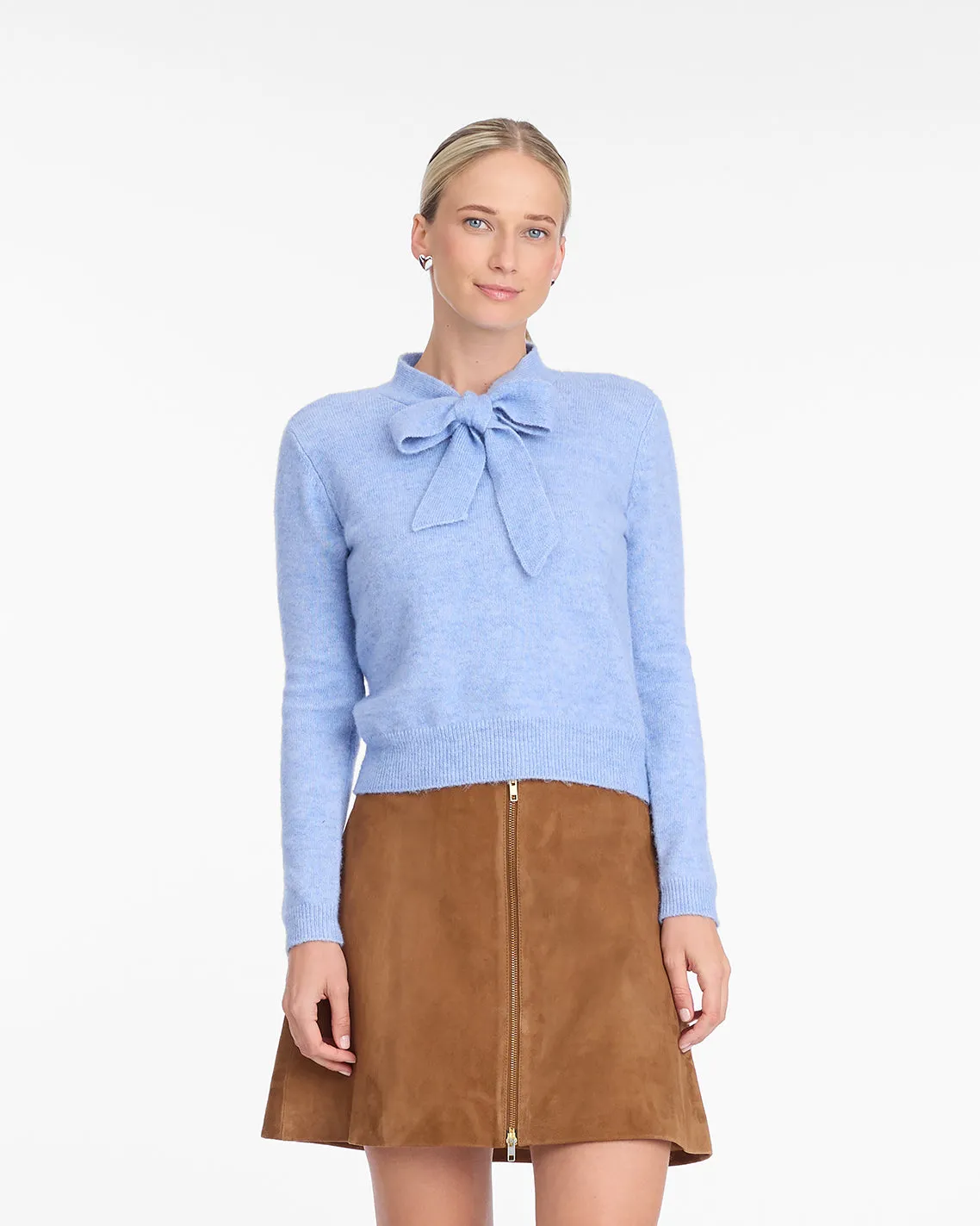 Bow Sweater in Light Blue sold by Draper James