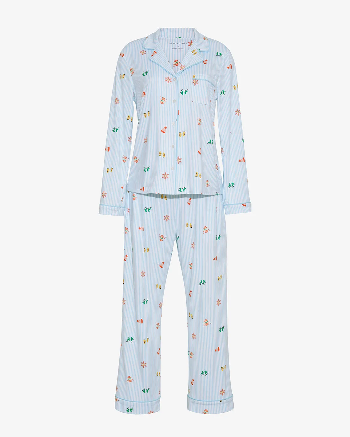Linda Long-Sleeve Pajama Set in Winter Wonderland sold by Draper James product image thumbnail 3