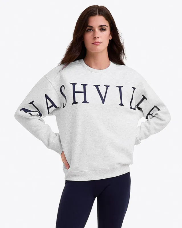 Nashville Crewneck Sweatshirt in Grey sold by Draper James