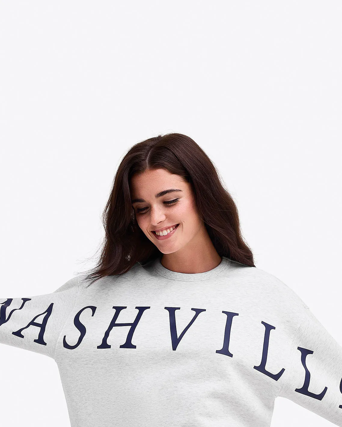 Nashville Crewneck Sweatshirt in Grey sold by Draper James product image thumbnail 2