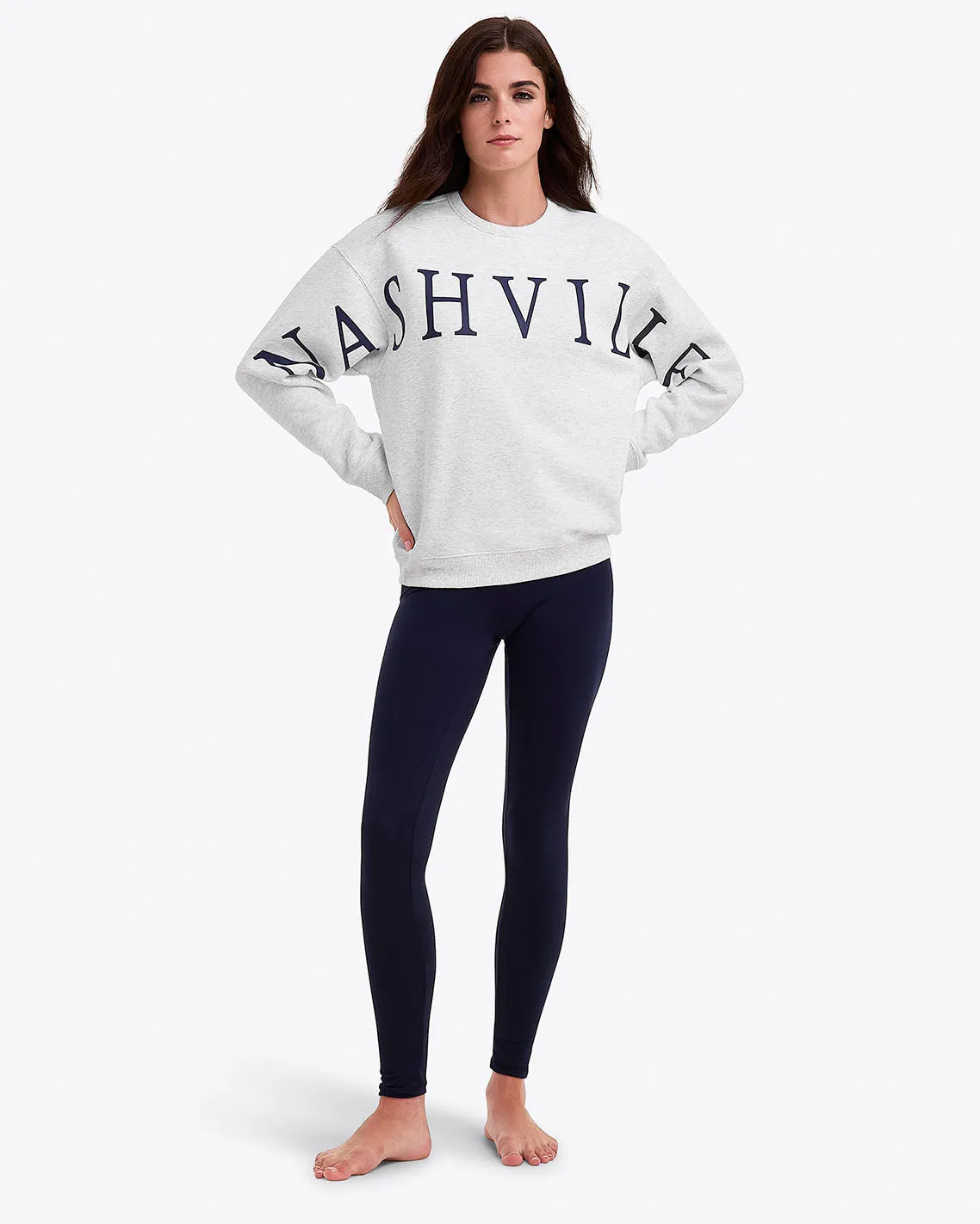 Nashville Crewneck Sweatshirt in Grey sold by Draper James product image thumbnail 3