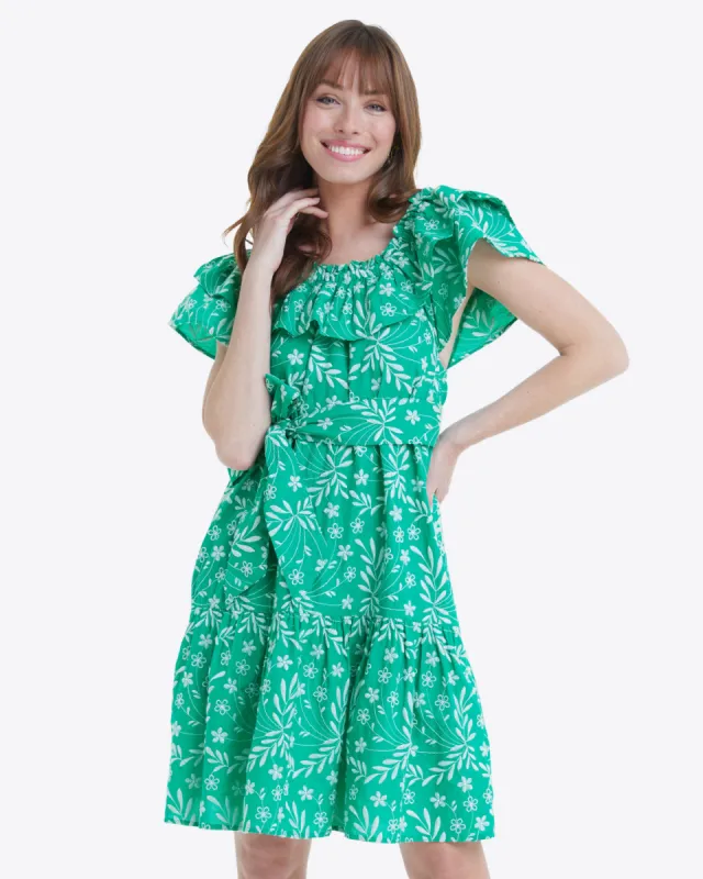 Sawyer Dress in Embroidered Floral sold by Draper James