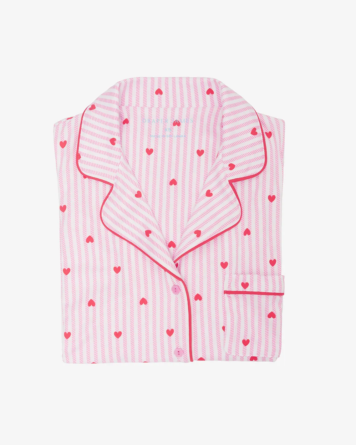 Linda Pajama Set in Sweetheart Stripes sold by Draper James product image thumbnail 3