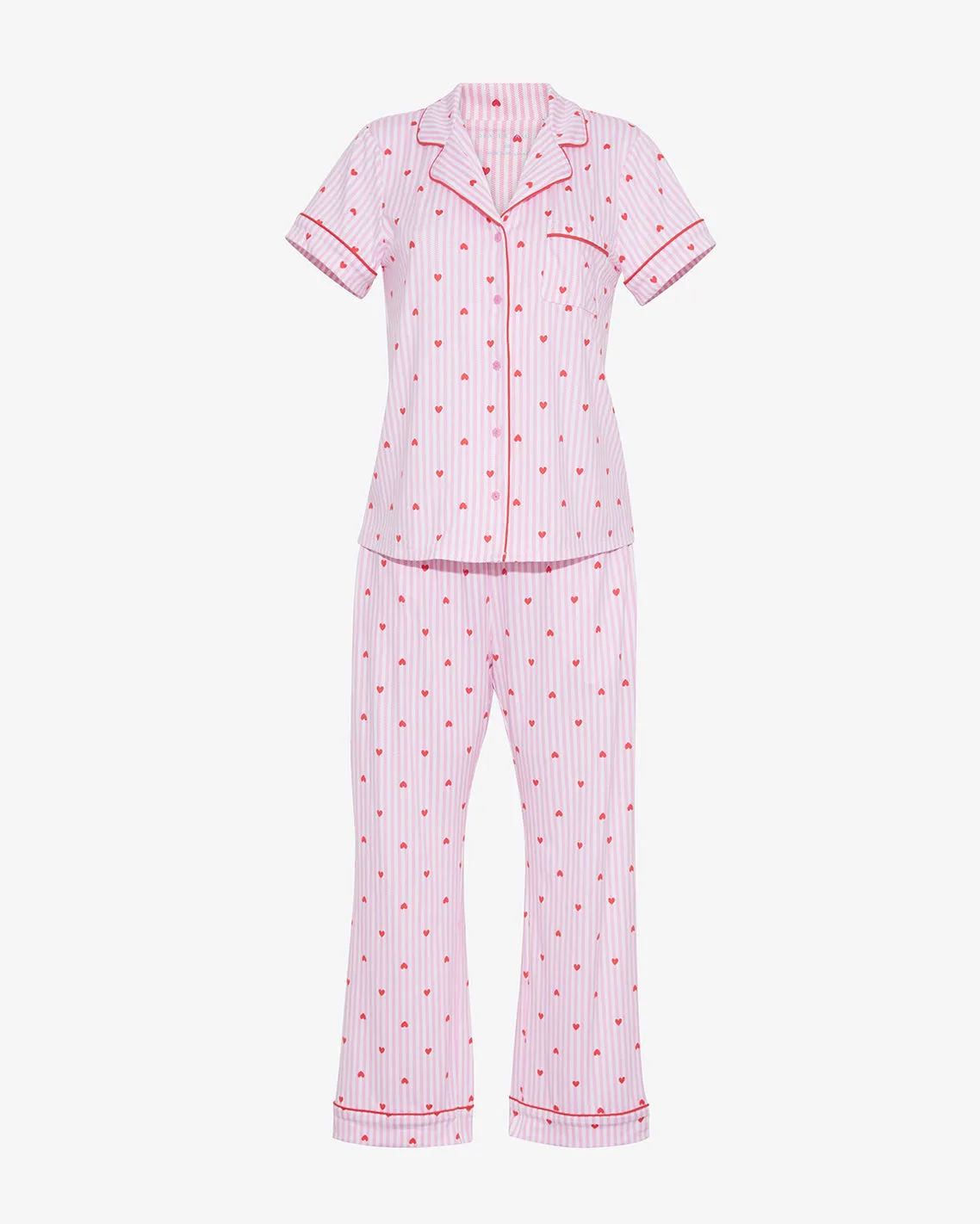 Linda Pajama Set in Sweetheart Stripes sold by Draper James product image thumbnail 2