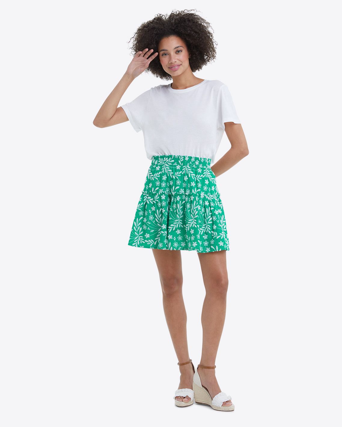 Pull On Mini Skirt in Embroidered Floral sold by Draper James product image thumbnail 4