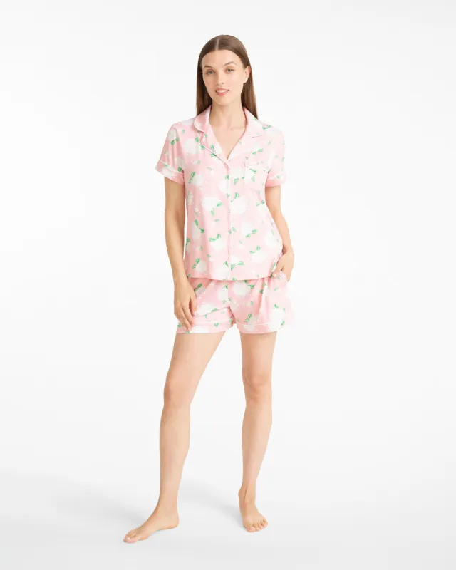 Sara Pajama Set in Hydrangeas sold by Draper James