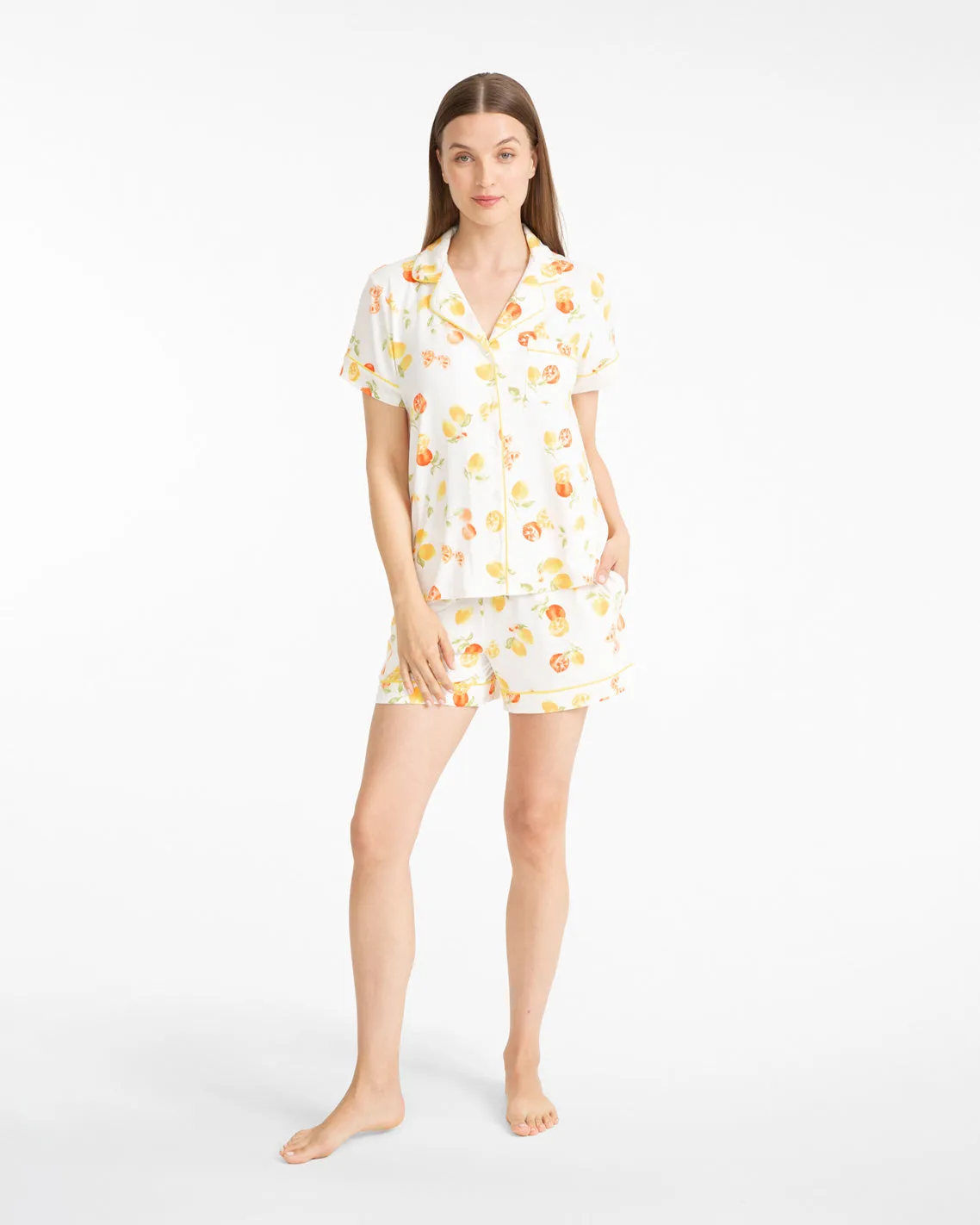 Sara Pajama Set in Citrus sold by Draper James product image thumbnail 2