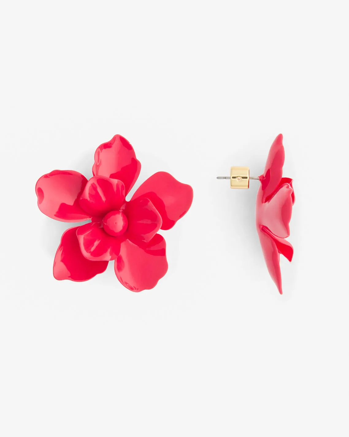 Pink Enamel Coated Flower Statement Earrings sold by Draper James product image thumbnail 2