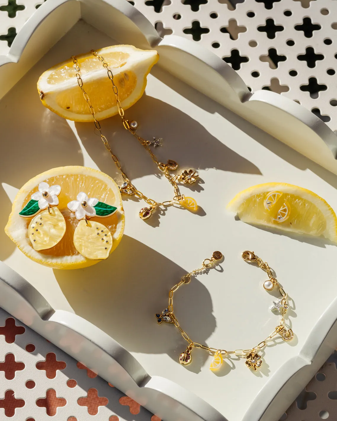 Lemon Slice Stud Earrings sold by Draper James product image thumbnail 2