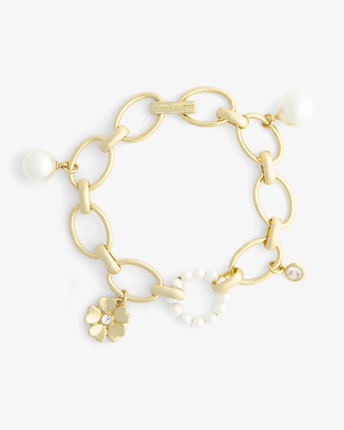 Pearl and Gold Chain Bracelet sold by Draper James product image thumbnail 2