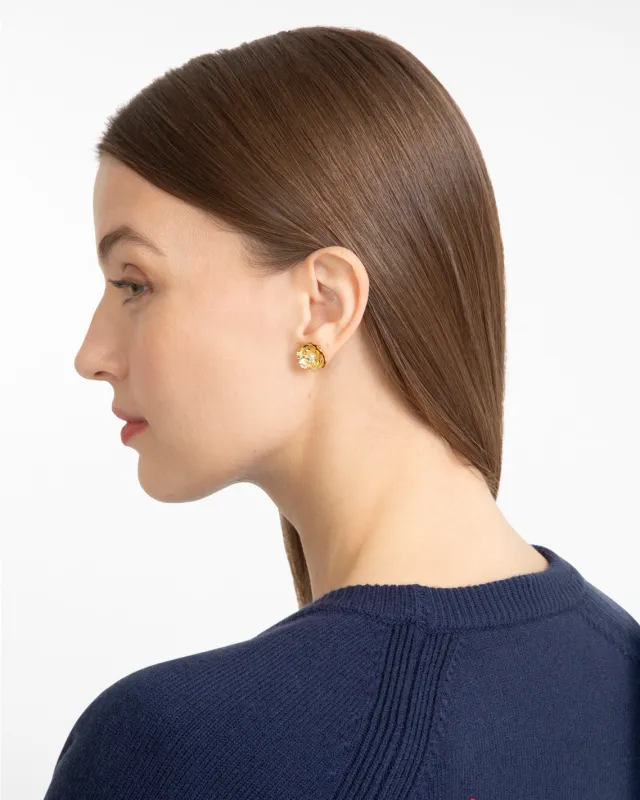 Ruffle Flower Stud Earrings sold by Draper James