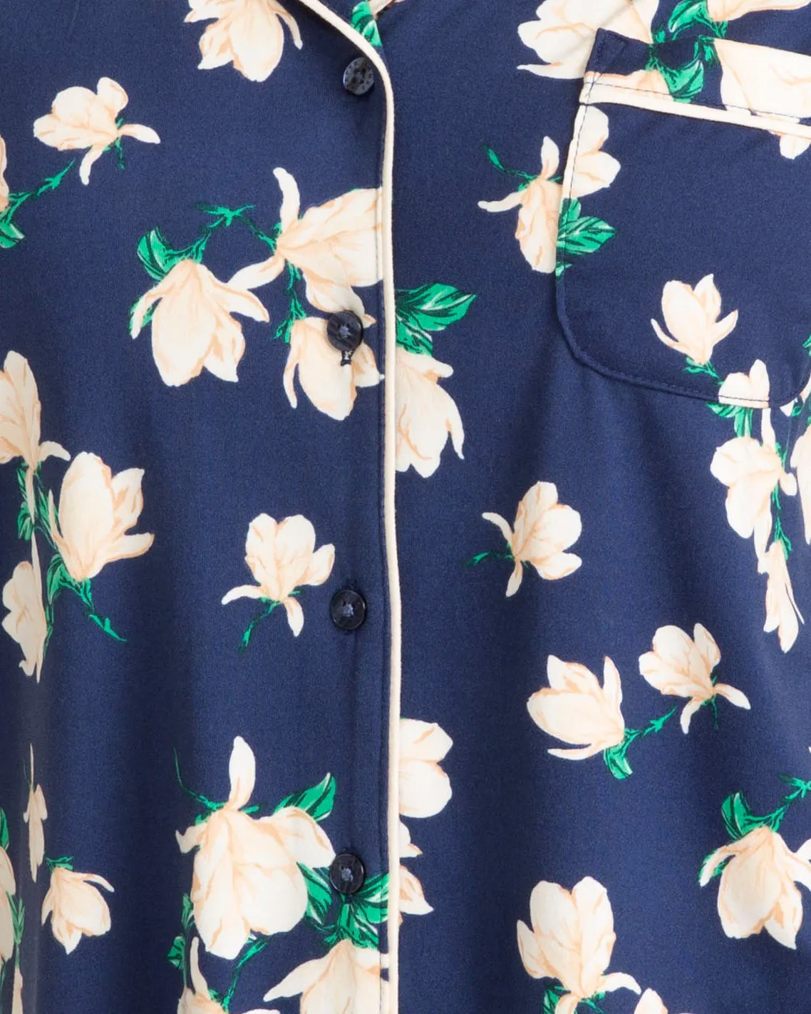 Sara Pajama Set in Navy Magnolia sold by Draper James product image thumbnail 3