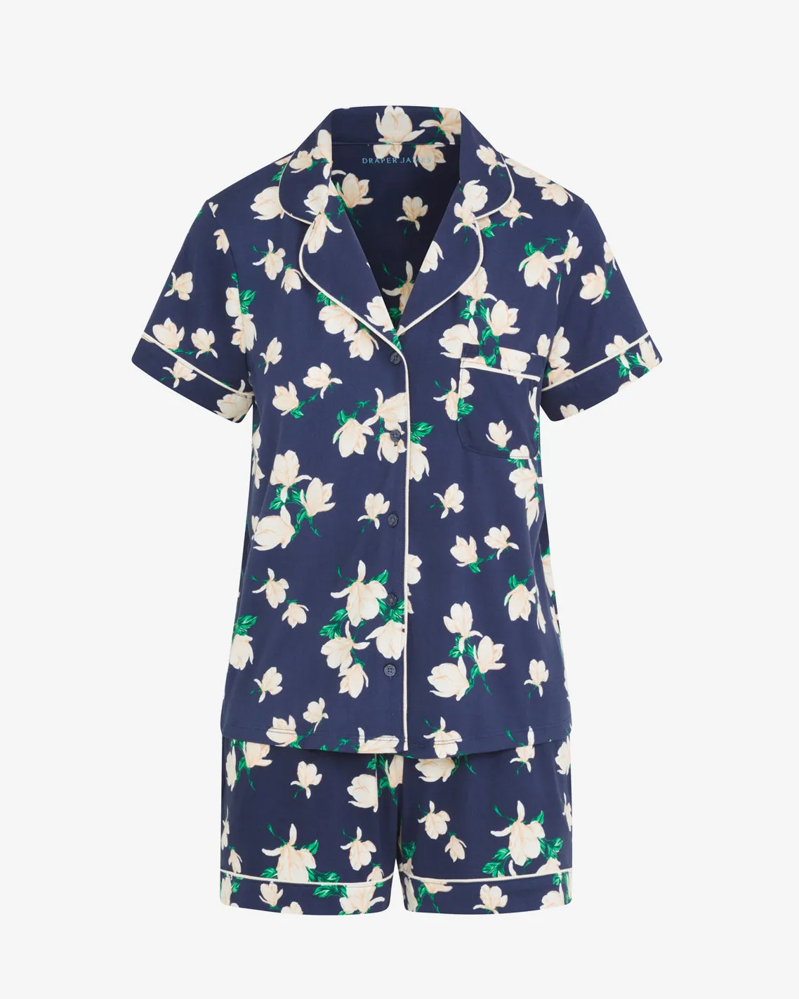 Sara Pajama Set in Navy Magnolia sold by Draper James product image thumbnail 4