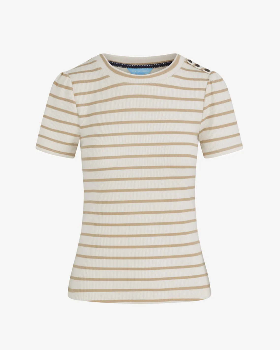 Stripe Crewneck Tee in Ivory sold by Draper James product image thumbnail 4