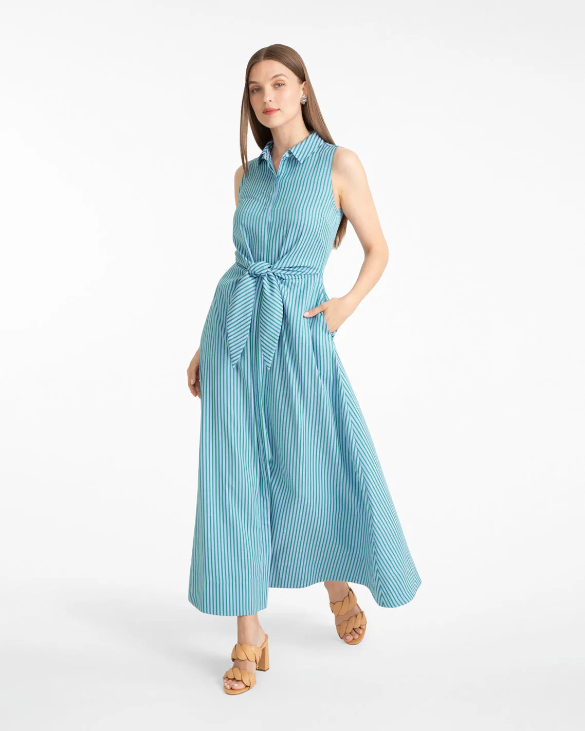 Evangeline Dress in Seersucker Stripe sold by Draper James product image thumbnail 2