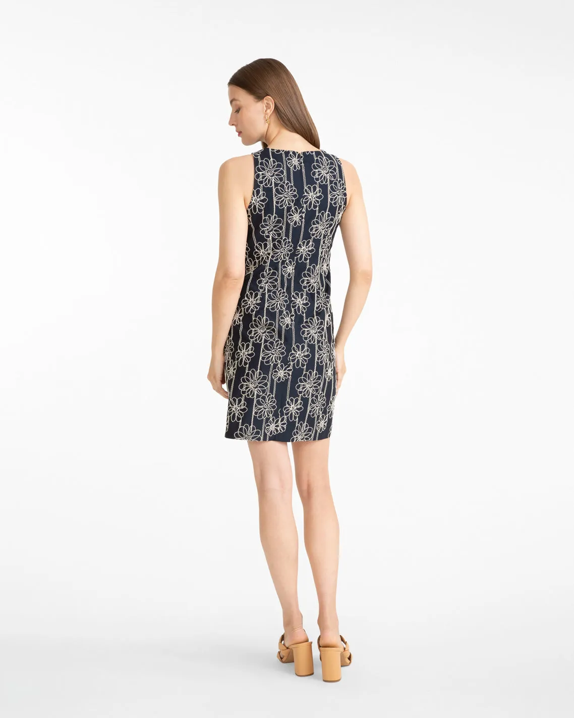 Priscilla Sleeveless Dress in Embroidery sold by Draper James product image thumbnail 3