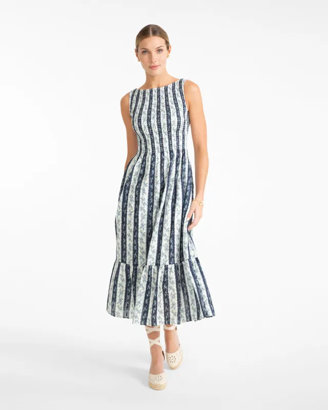 Wren Dress in Floral Stripe sold by Draper James