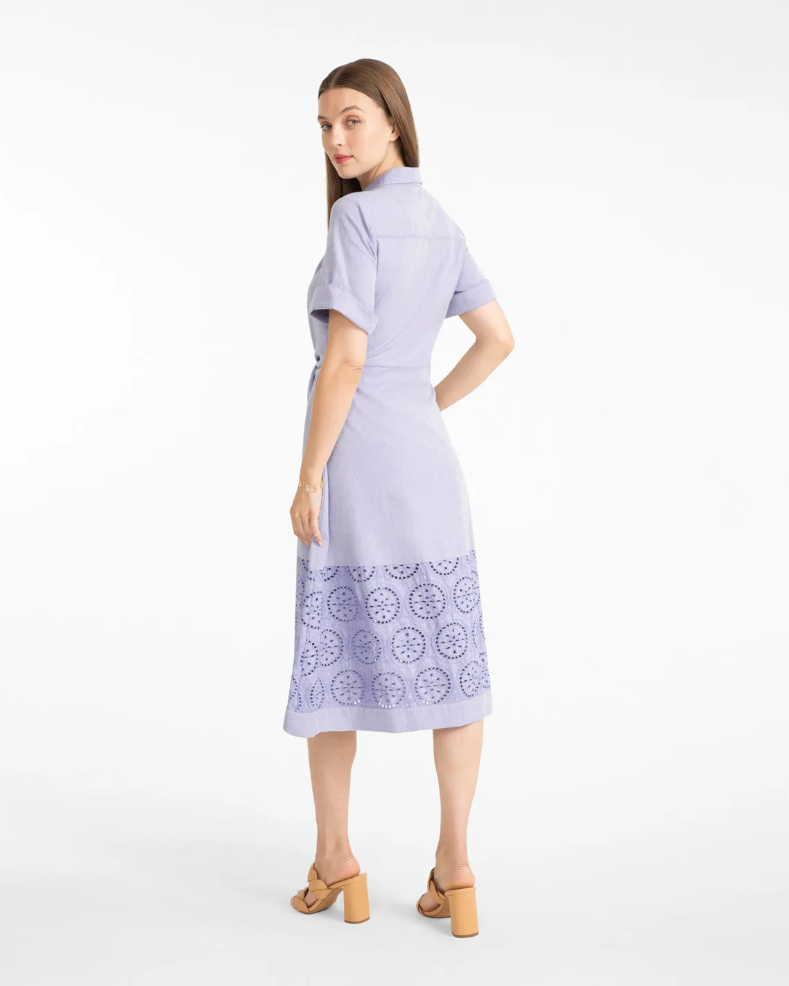 Riley Midi Shirtdress in Embroidery sold by Draper James product image thumbnail 3
