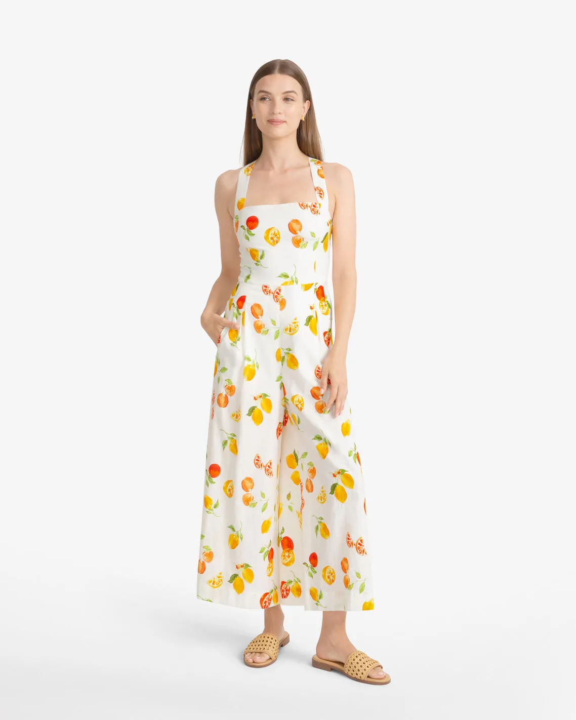 Kendall Jumpsuit Citrus Print sold by Draper James