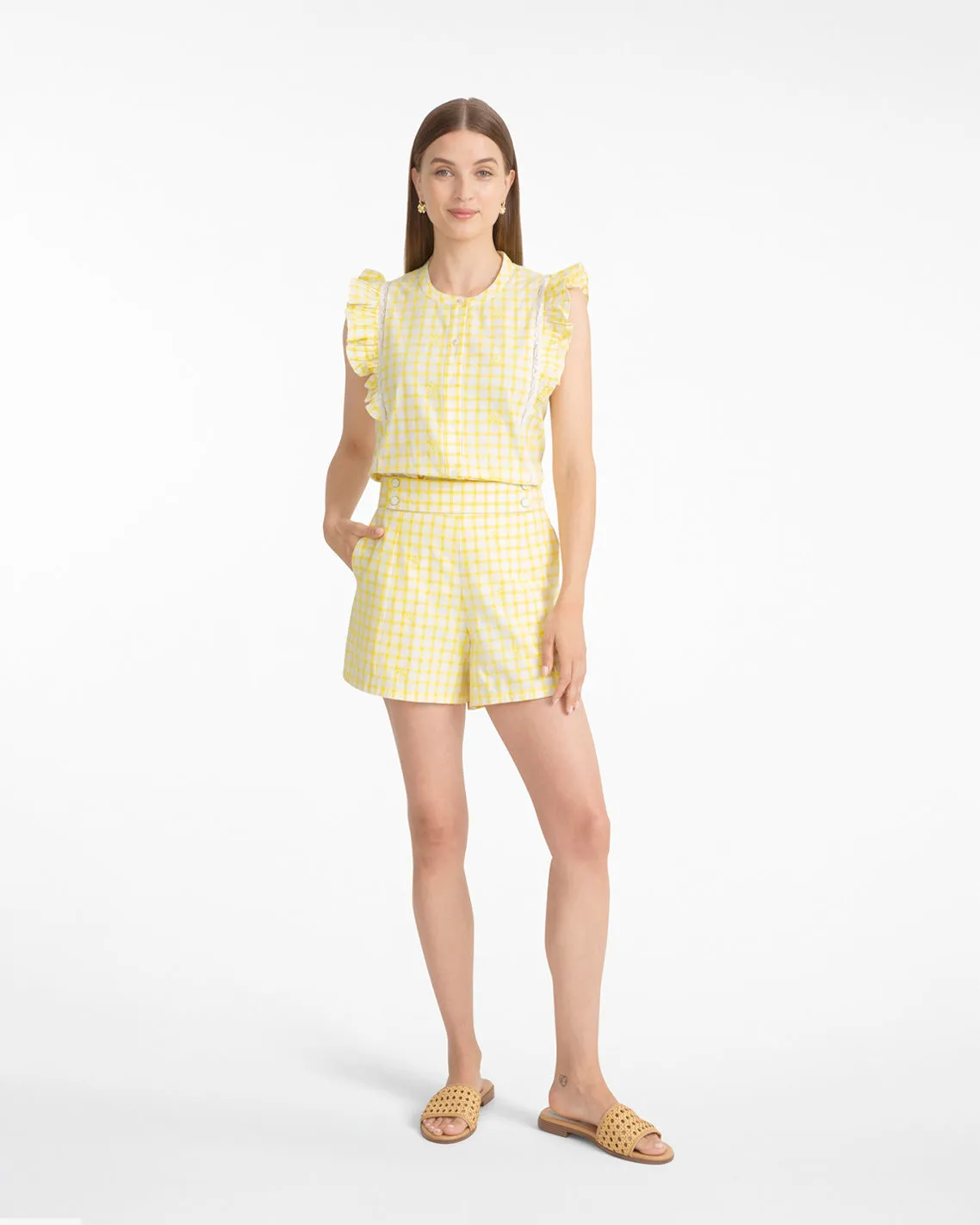 Grid Print Top sold by Draper James