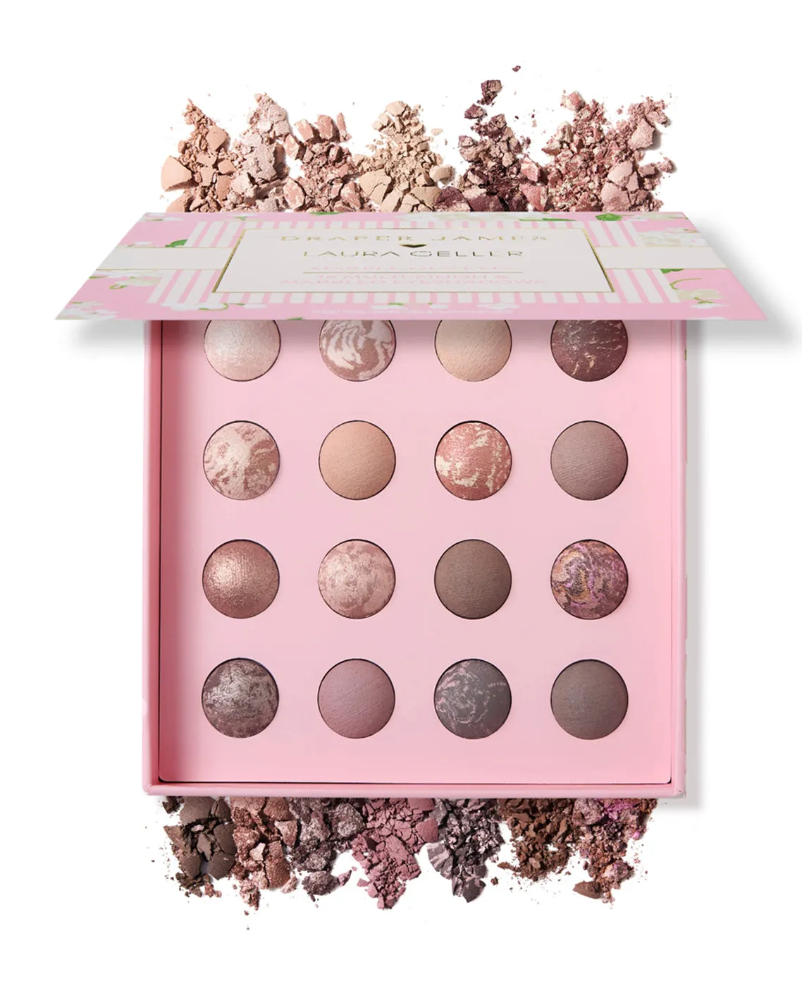 Draper James x Laura Geller Marble-ous Eyes 16 Multi-Finish & Marbled Eyeshadows sold by Draper James