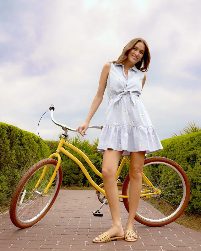 Laken Tie Waist Stripe Dress made by Draper James