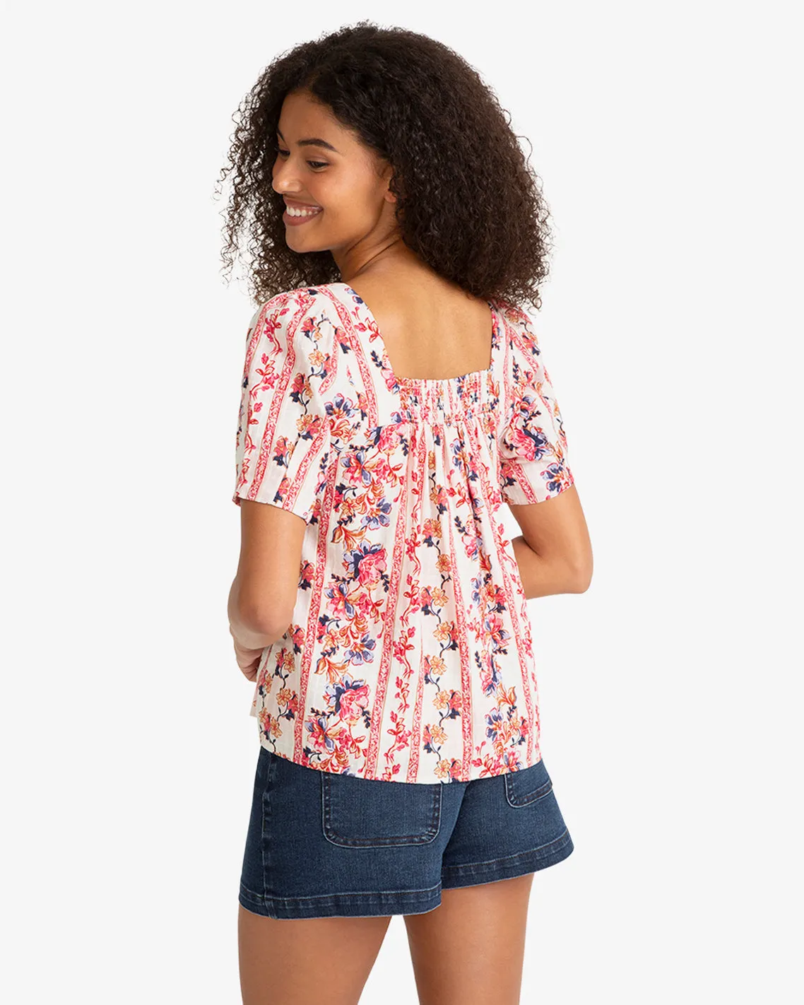 Square Neck Floral Top sold by Draper James product image thumbnail 2