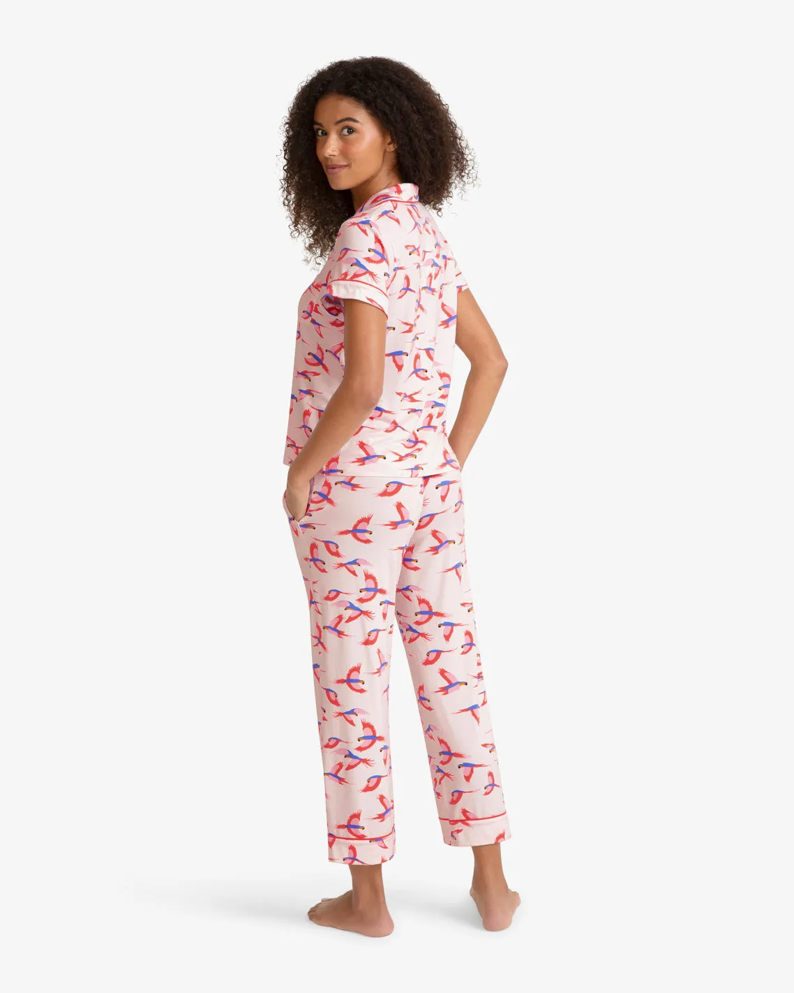 Short Sleeve Linda in Pink Parrot sold by Draper James product image thumbnail 3