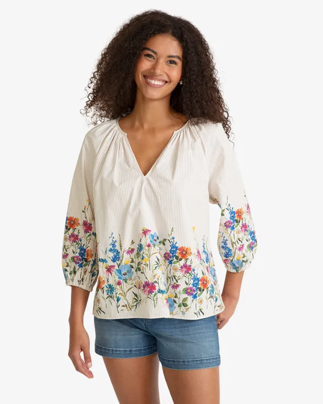 Short Sleeve Top in Summer Blooms made by Draper James