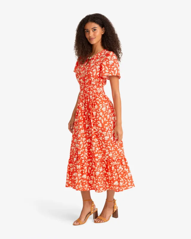 Hollie Midi Dress in Floral Poppy made by Draper James